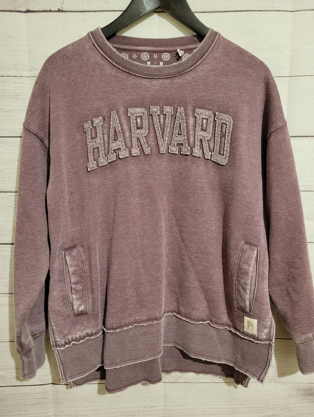 Pressbox Women's Harvard Vintage Wash Pullover Sweatshirt Size Medium